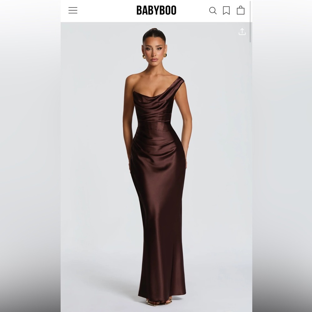 Thalassa Maxi Dress in Plum Brown